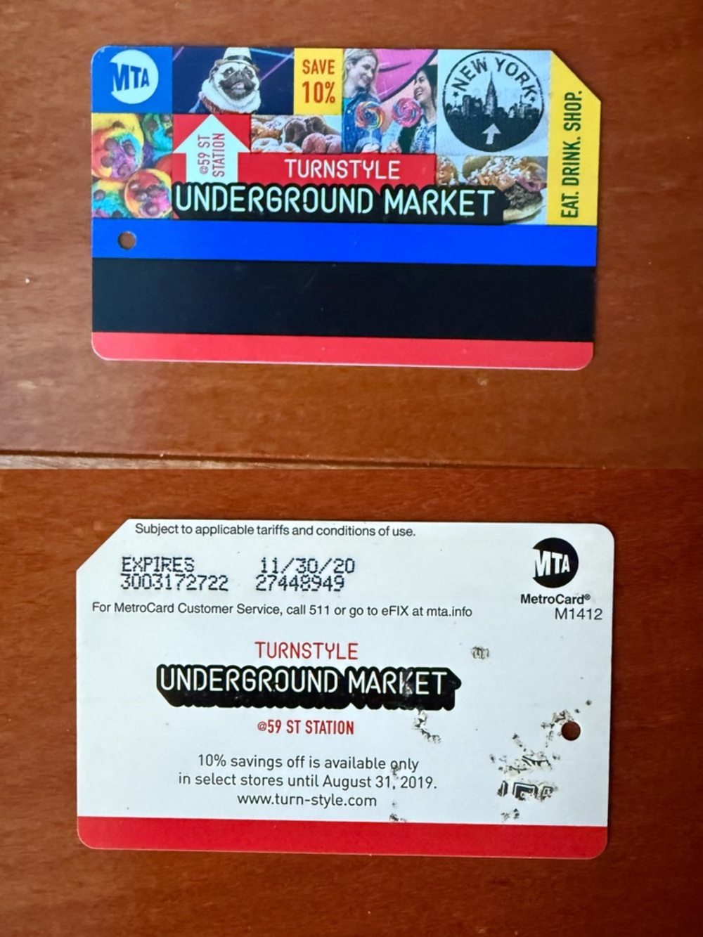 Turnstyle Underground Market MetroCard - Colorful Graphic